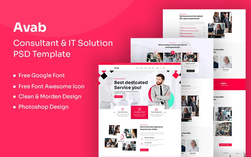 Avab – Consulting & It Solution PSD Template