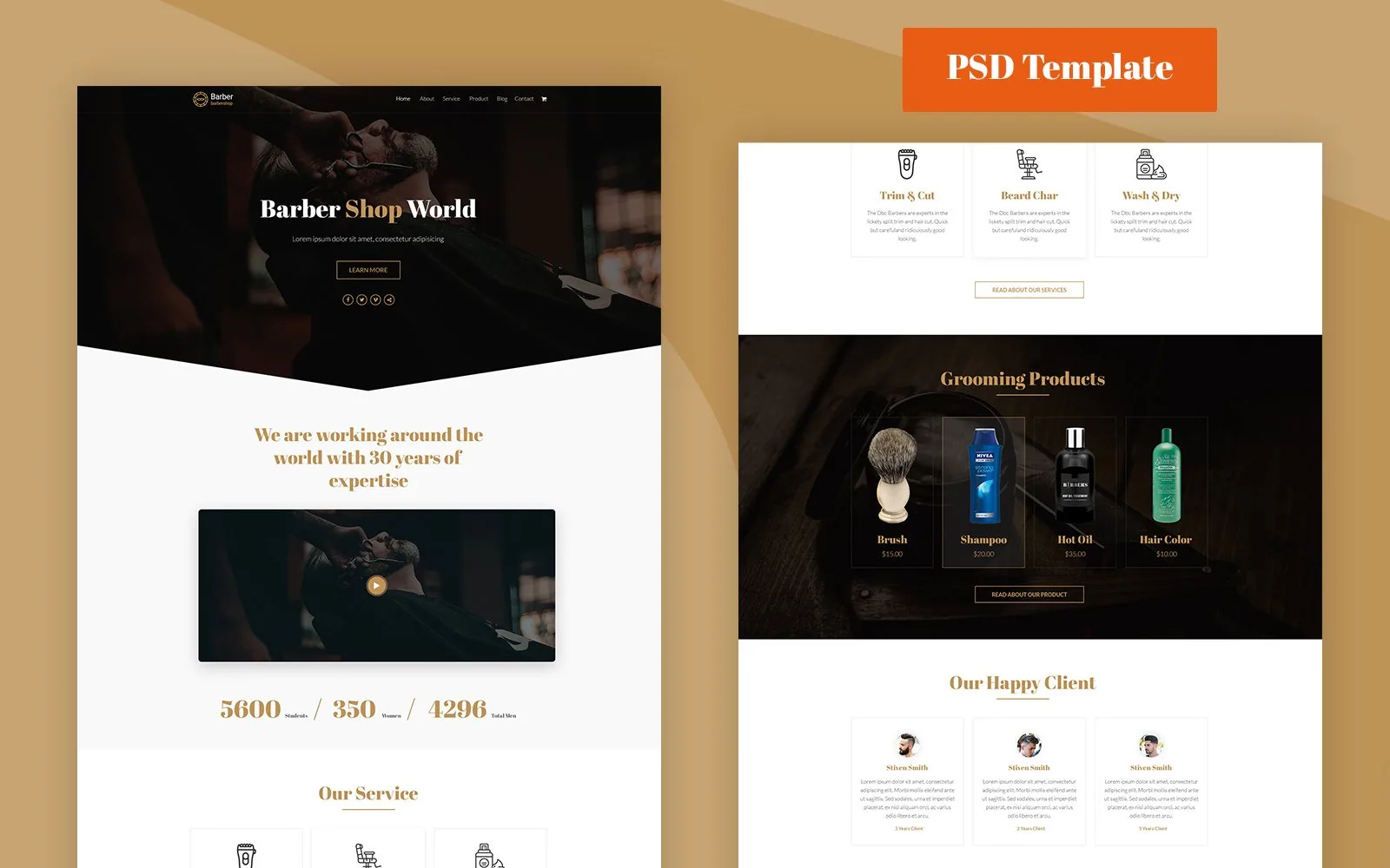 Barber – Barber PSD Template