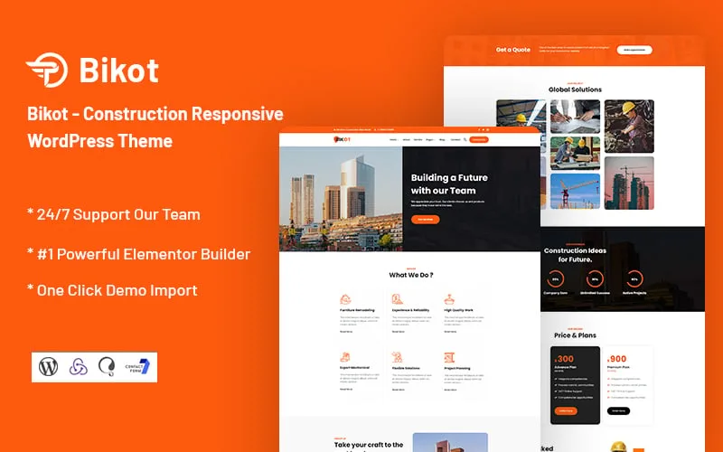Bikot – Construction Responsive WordPress Theme