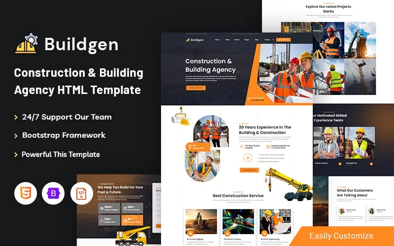 Buildgen – Construction & Building Agency HTML5 Template