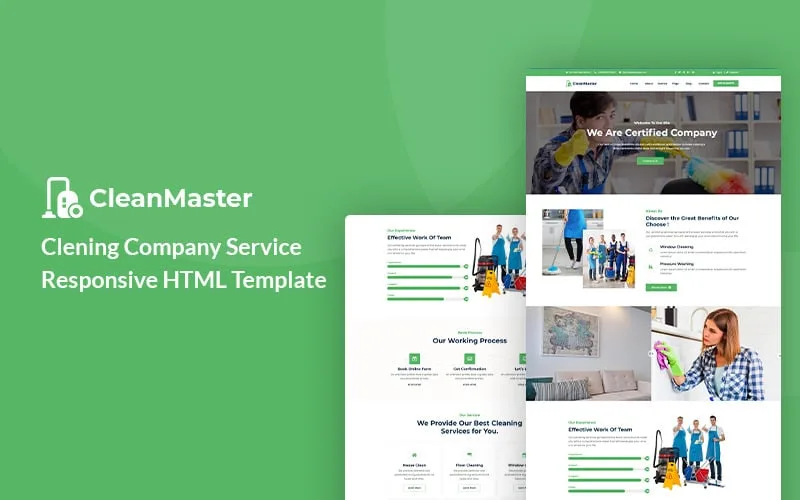 Cleanmaster – Cleaning Company Service HTML5 Website Template
