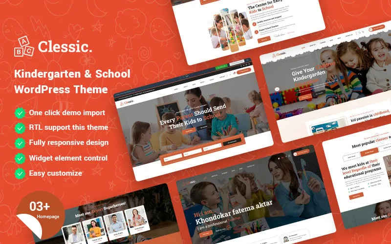 Clessic – Children Kindergarten WordPress Theme