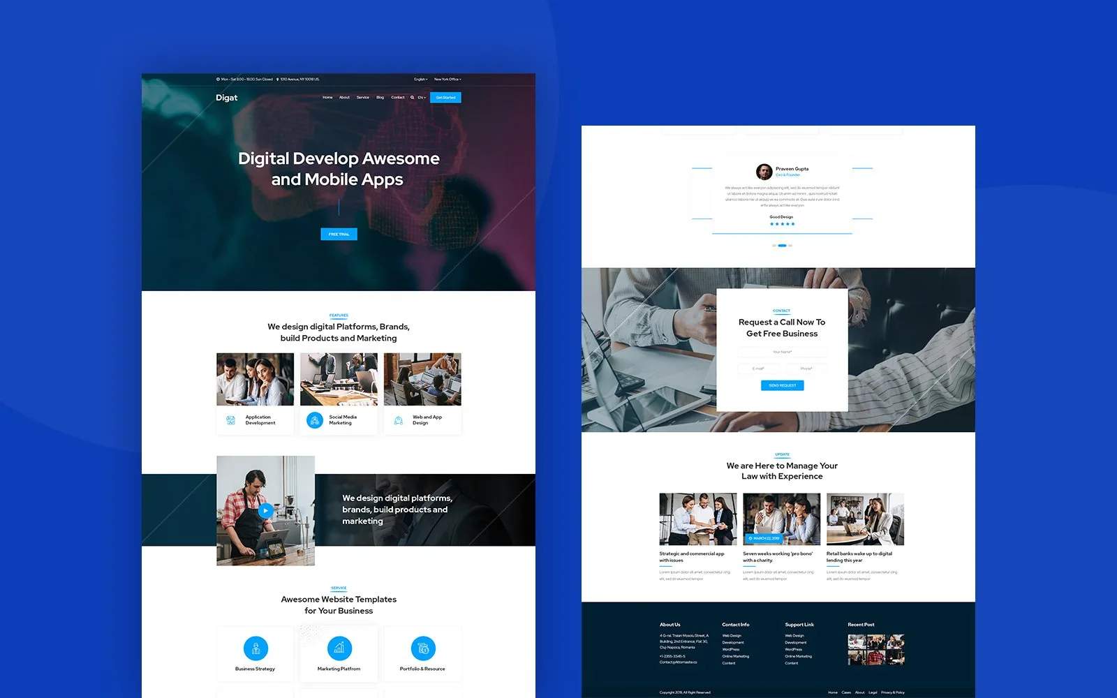 Digat – Digital PSD Template