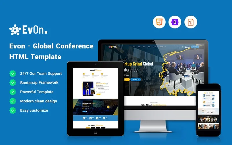 Evon – Global Conference Website Template