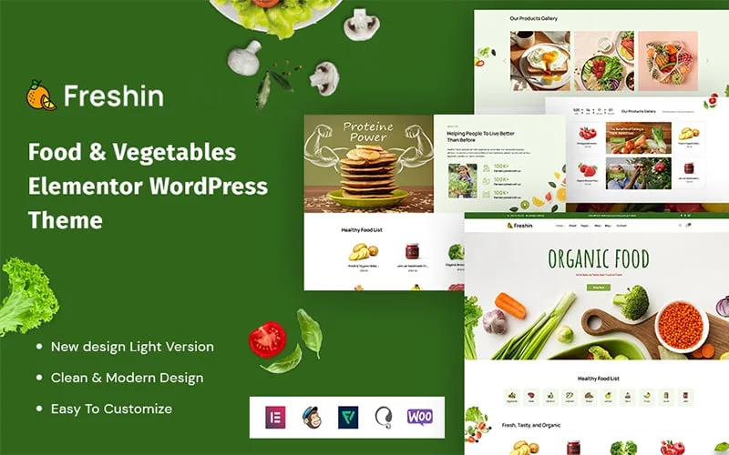 Freshin – Food & Vegetables Elementor WordPress Theme