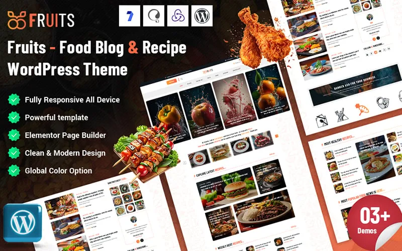 Fruits – Food Blog & Recipe WordPress Theme