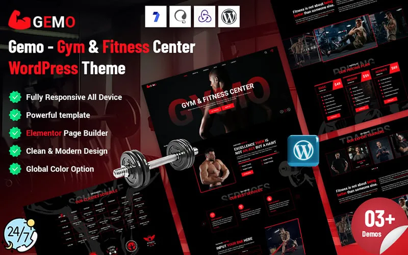 Gemo – Gym & Fitness Center WordPress Theme