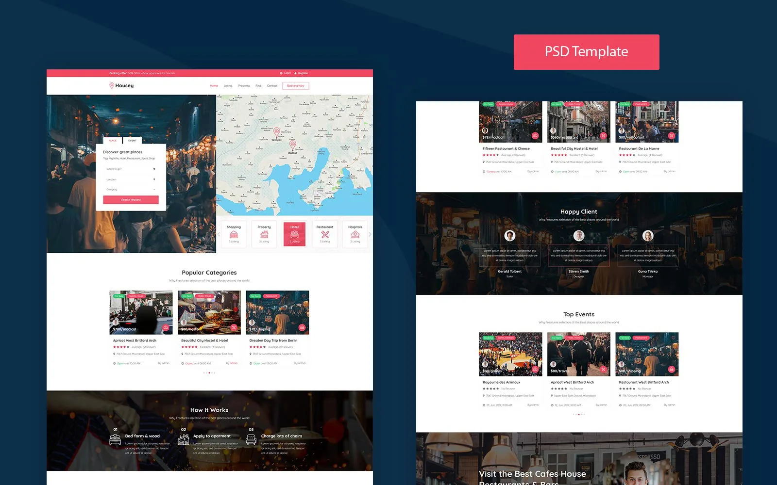 Housey – Listing Directory PSD Template