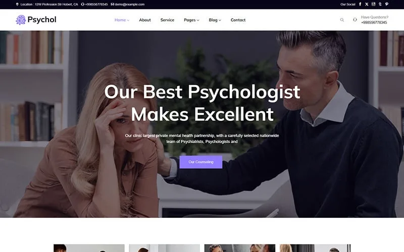 Psychol – Psychology And Counseling Responsive WordPress Theme