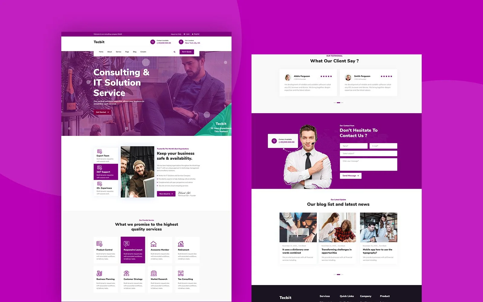 Tecbit – IT Solution & Technology PSD Template