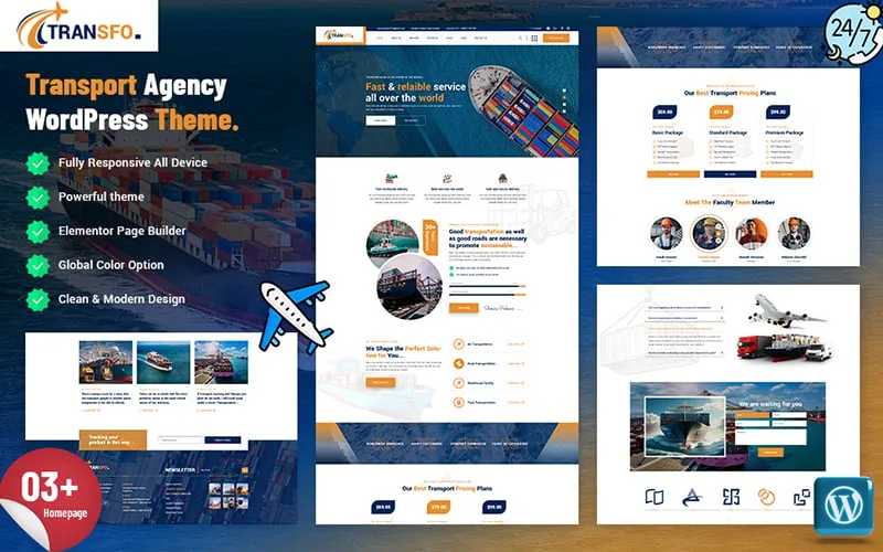 Transfo – Transport Agency WordPress Theme