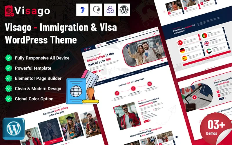 Visago – Immigration & Visa WordPress Theme