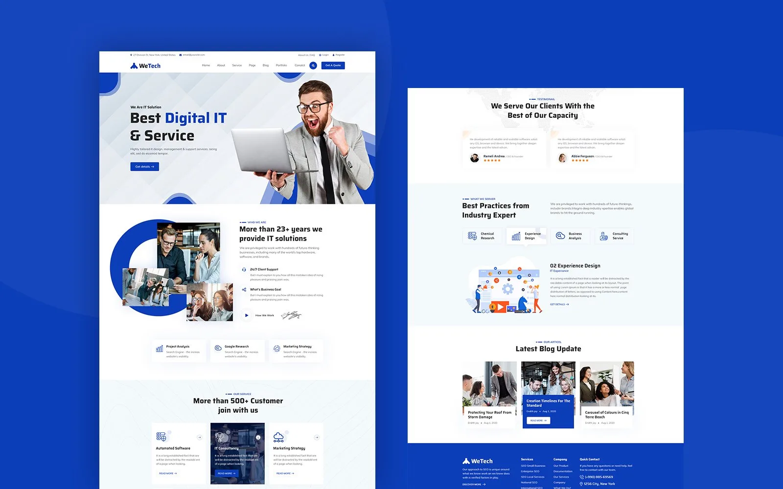 WeTech – Business & IT Solution PSD Template